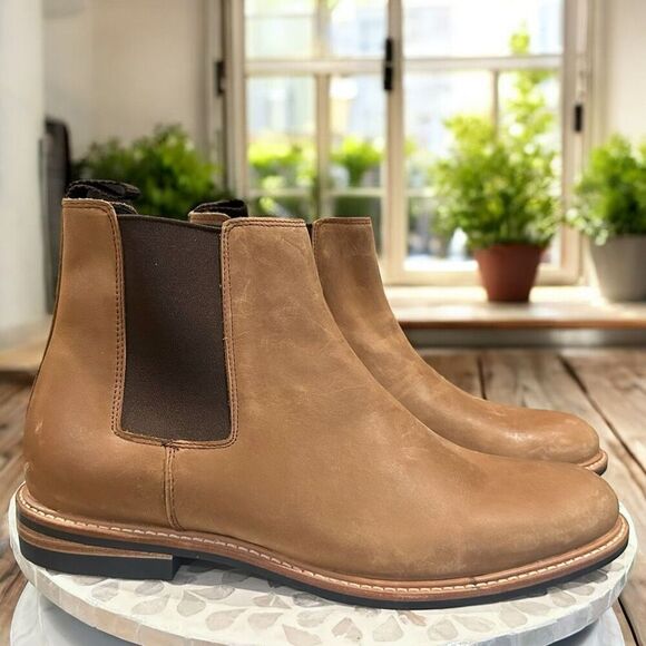 NISOLO $260 All-Weather Waterproof Textured Leather Chelsea Marco Slip-On Boots - Picture 6 of 13